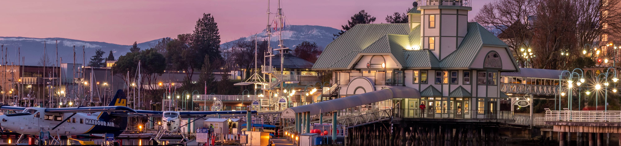 Nanaimo harbour in the evening