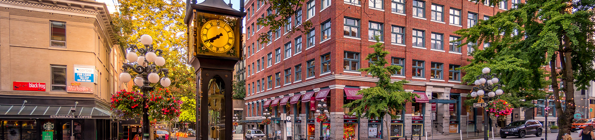 Steam Clock on the corner of Water Street and Cambie Street in the historic Gastown part of Vancouver, British Columbia