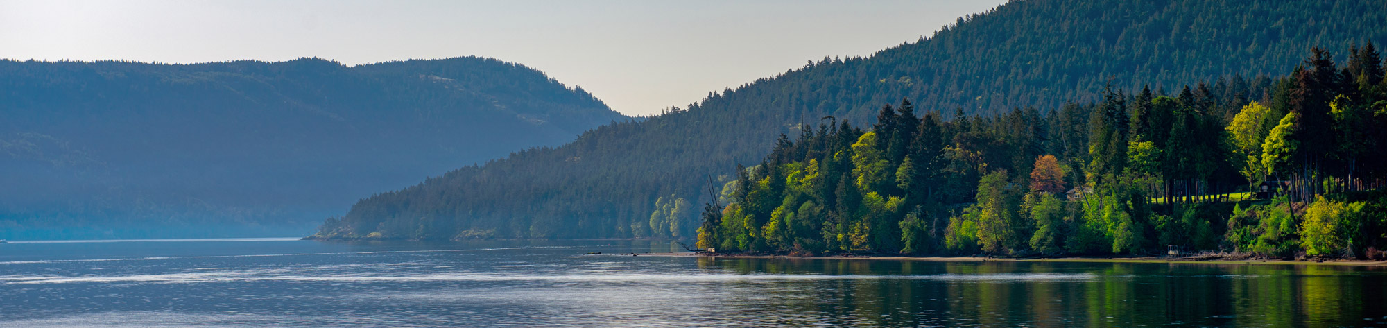 Shoreline of Vesuvius Bay on Salt Spring Island, British Columbia, Canada